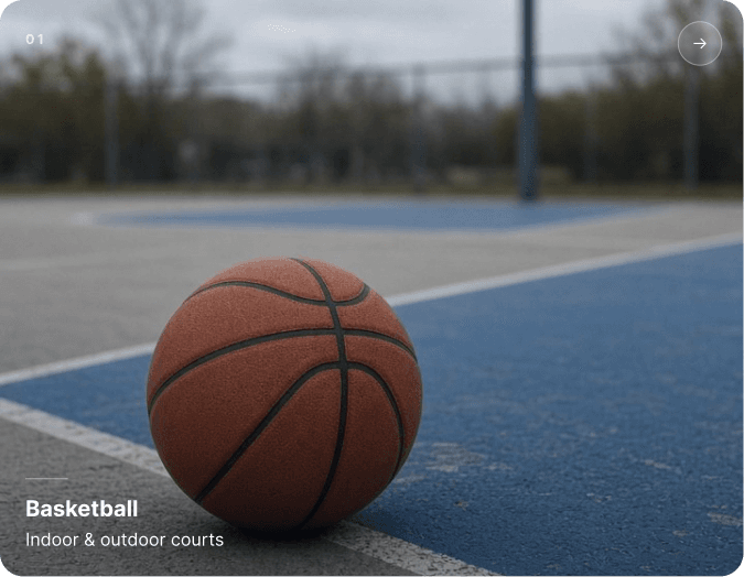 Basketball — indoor and outdoor courts